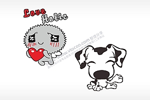 LaueHaeic斑点狗汽车贴花卡通名图精品车贴精选