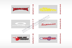 合集编号1名图精品车贴精选AI8.0格式激光打标文件通用矢量图