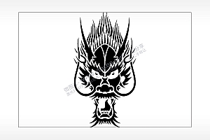 龙头卡通名图精品车贴精选AI8.0格式激光打标文件通用矢量