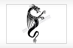 龙爪卡通名图精品车贴精选AI8.0格式激光打标文件通用矢量图