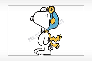 史努比卡通宇航员汽车贴花卡通名图精品车贴精选