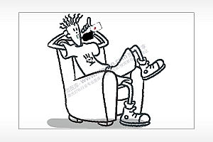 坐沙发喝七喜小子卡通汽车贴花卡通名图精品车贴精选