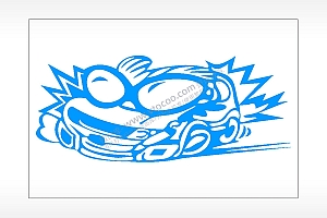 汽车模型贴花卡通名图精品车贴精选AI8.0格式激光打标文件通用矢量图