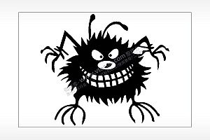 小怪兽卡通名图精品车贴精选AI8.0格式激光打标文件通用矢量