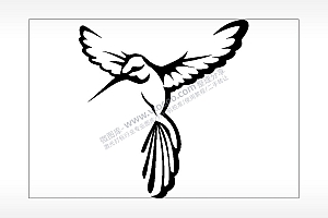 啄木鸟动物名图精品车贴精选AI8.0格式激光打标文件通用矢量图