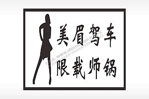 美眉驾车限载帅锅名图精品车贴精选