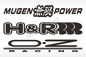 汽车贴花卡通名图精品车贴精选AI8.0格式激光打标文件通用矢量图