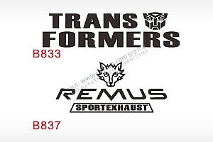 汽车贴花卡通名图精品车贴精选AI8.0格式激光打标文件通用矢量图