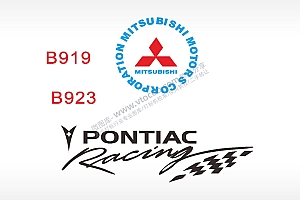 汽车贴花卡通名图精品车贴精选AI8.0格式激光打标文件通用矢量图