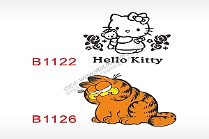 加菲猫卡通名图车贴精选AI8.0格式激光打标文件通用矢量图