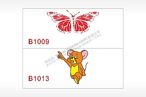 汽车贴花卡通名图精品车贴精选AI8.0格式激光打标文件通用矢量图