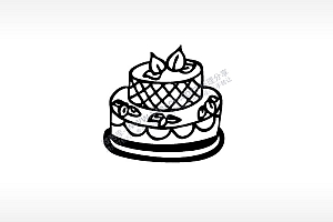 生日蛋糕打火机图案AI8.0格式激光打标文件通用矢量图