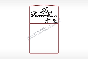 爱情永恒唐打火机图案AI8.0格式激光打标文件通用矢量图