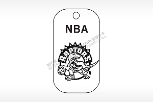 多伦多猛龙NBA篮球雕刻挂坠项链AI8.0格式激光打标文件通用矢量图