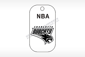 夏洛特黄蜂队NBA篮球挂坠项链AI8.0格式激光打标文件通用矢量图