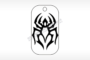 蜘蛛大将logo雕刻挂坠项链AI8.0格式激光打标文件通用矢量图