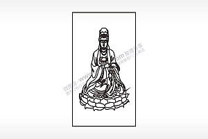 观音木牌打火机AI8.0格式激光打标文件通用矢量图