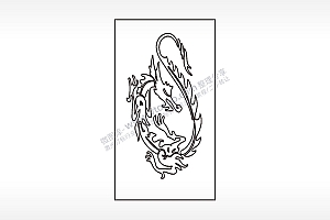 龙图腾木牌打火机AI8.0格式激光打标文件通用矢量图