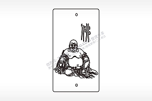 佛像木牌打火机AI8.0格式激光打标文件通用矢量图