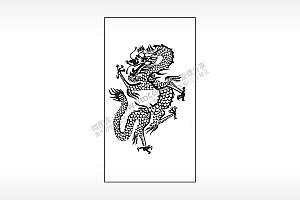 龙神话传说龙鳞木牌打火机AI8.0格式激光打标文件通用矢量图