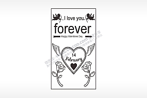 Iloveyouforever我爱你永恒爱心玫瑰花木牌打火机