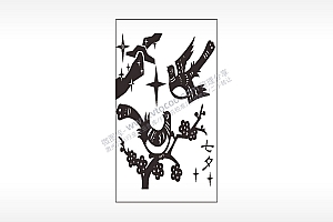 七夕牛郎织女喜鹊桥木牌打火机AI8.0格式激光打标文件通用矢量图