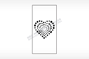 爱心层层木牌打火机AI8.0格式激光打标文件通用矢量图