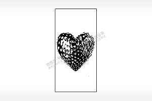 草莓爱心水果木牌打火机AI8.0格式激光打标文件通用矢量图