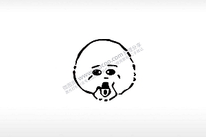 比熊1宠物狗牌PLT格式激光打标文件通用矢量图