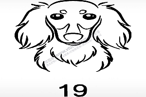 可卡犬动物宠物狗牌AI8.0格式激光打标文件通用矢量图