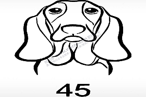 拉布拉多动物宠物狗牌AI8.0格式激光打标文件通用矢量图