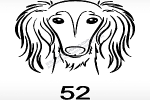 贵宾动物宠物狗牌AI8.0格式激光打标文件通用矢量图