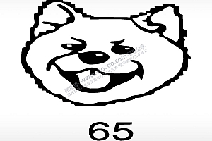 柴犬动物宠物狗牌AI8.0格式激光打标文件通用矢量图