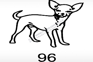 吉娃娃动物宠物狗牌AI8.0格式激光打标文件通用矢量图