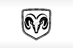 道奇汽车车标雕刻挂坠项链PLT格式激光打标文件通用矢量图