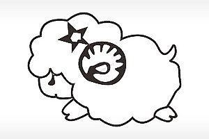 绵羊十二生肖卡通模板PLT格式激光打标文件通用矢量图