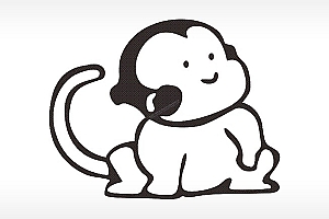 猴子十二生肖卡通模板PLT格式激光打标文件通用矢量图
