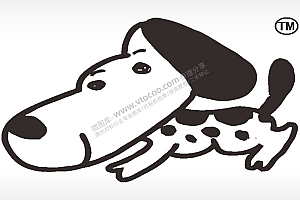 小狗™动物卡通AI8.0格式激光打标文件通用矢量图