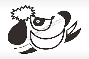 狗滑稽卡通狗类AI8.0格式激光打标文件通用矢量图