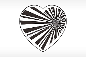 穿梭心型项链模板AI8.0格式激光打标文件通用矢量图