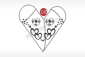 丘比特之箭射爱心形打火机AI8.0格式激光打标文件通用矢量图