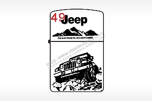 Jeep吉普山纯铜煤油打火机AI8.0格式激光打标文件通用矢量图