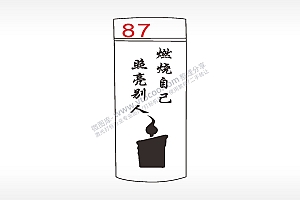 照亮别人燃烧自己蜡烛水杯模板AI8.0格式激光打标文件通用矢量图