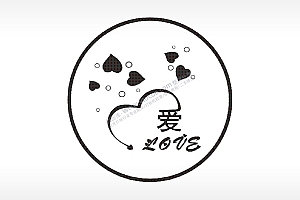 爱love爱心游戏硬币PLT格式激光打标文件通用矢量图