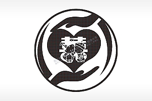 喜爱心双手游戏硬币PLT格式激光打标文件通用矢量图