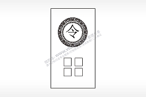 令边框填字汽车车标钥匙牌AI8.0格式激光打标文件通用矢量图