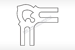 角花对角花边简笔画边框大全AI8.0格式激光打标文件通用矢量图