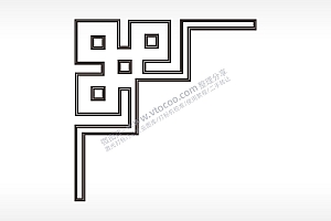 中国结边角简笔画边框大全AI8.0格式激光打标文件通用矢量图