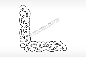 蒙花纹边角简笔画边框大全AI8.0格式激光打标文件通用矢量图