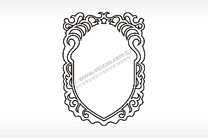 镜子花纹边框大全AI8.0格式激光打标文件通用矢量图